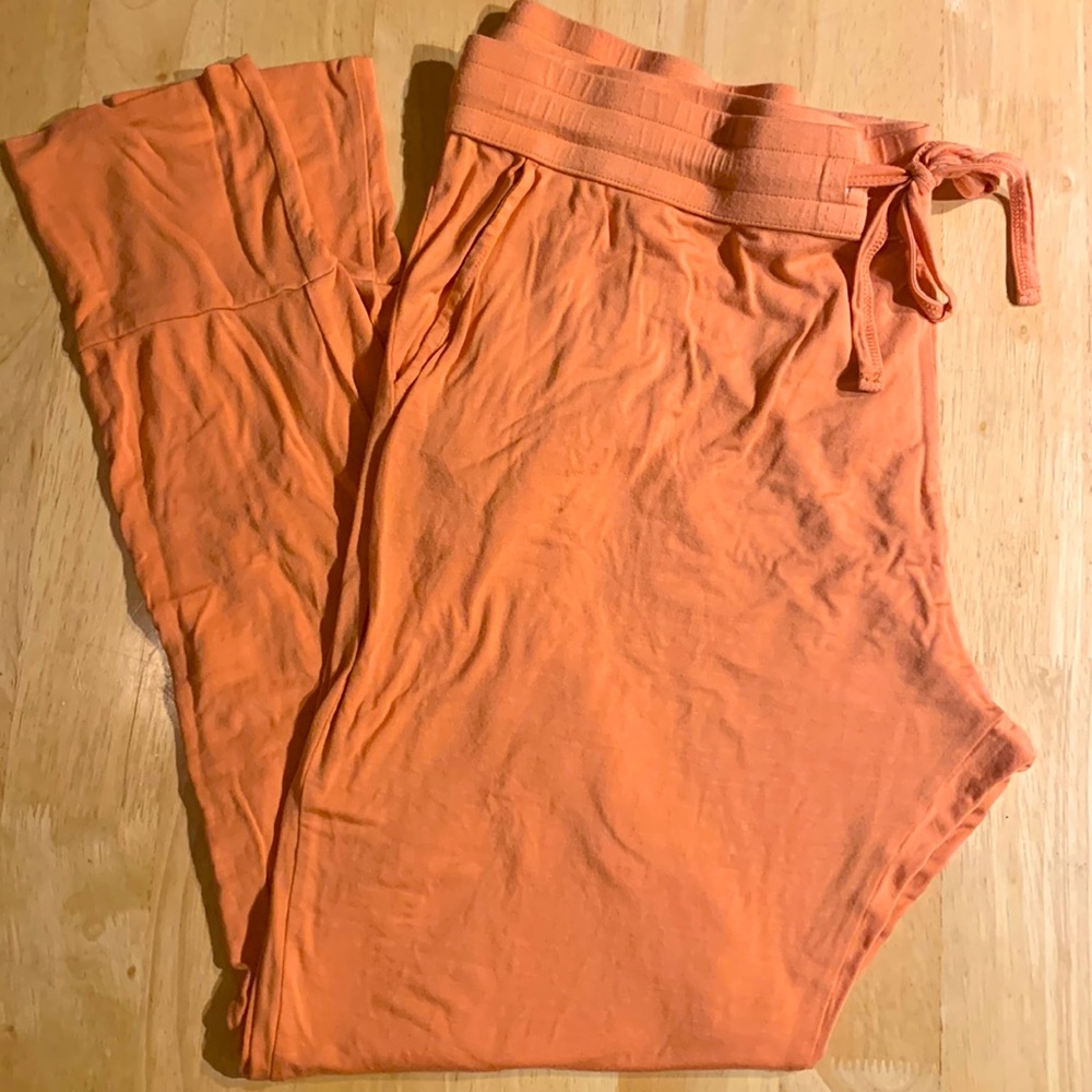 Kate Quinn bamboo brandied melon lightweight jogger with drawstring, Size XXL